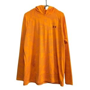 Under Armour Loose Orange Lightweight Camouflage Hoodie Men’s Size Large